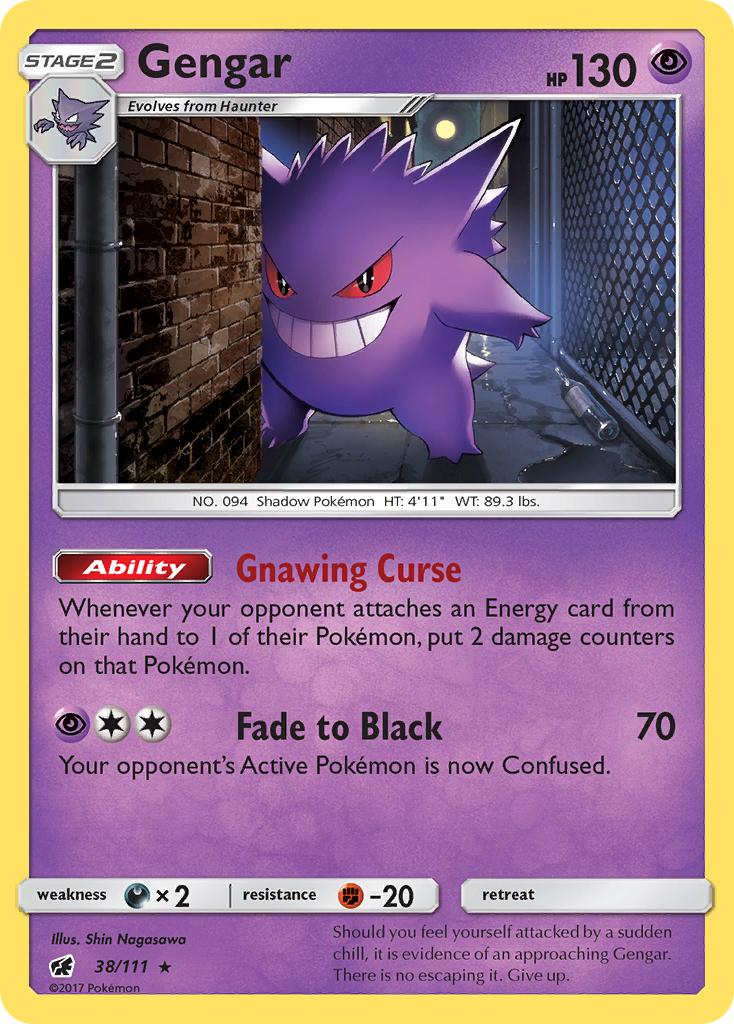 Gengar (38/111) [Sun & Moon: Crimson Invasion] | Card Citadel