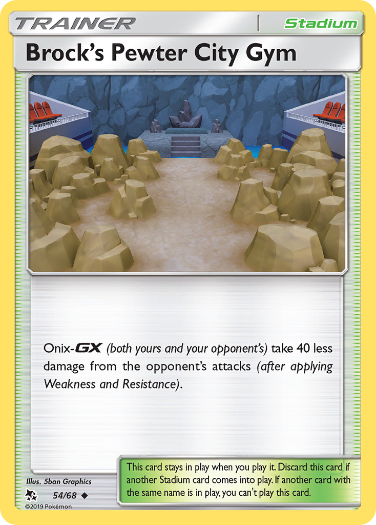 Brock's Pewter City Gym (54/68) [Sun & Moon: Hidden Fates] | Card Citadel