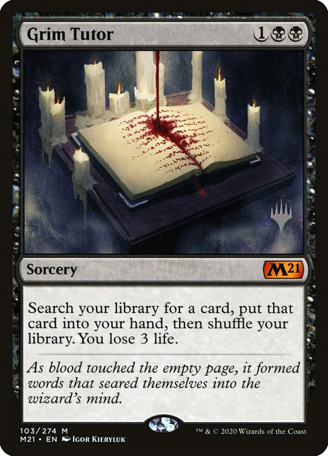 Grim Tutor (Promo Pack) [Core Set 2021 Promos] | Card Citadel