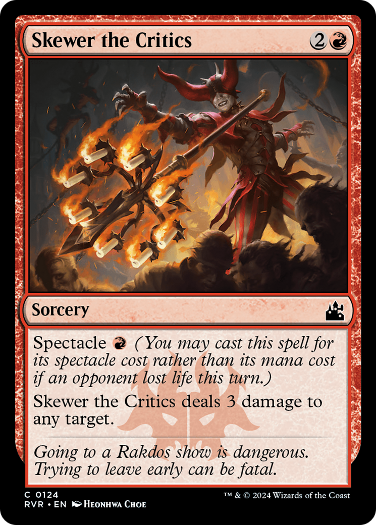 Skewer the Critics [Ravnica Remastered] | Card Citadel