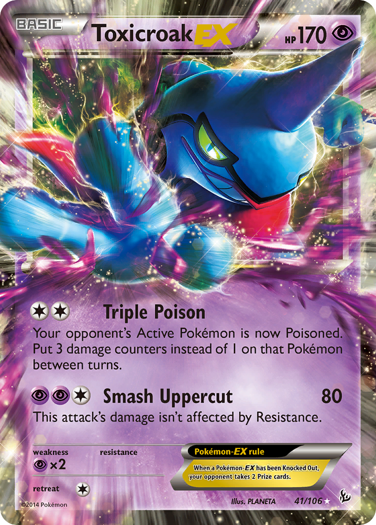 Toxicroak EX (41/106) [XY: Flashfire] | Card Citadel