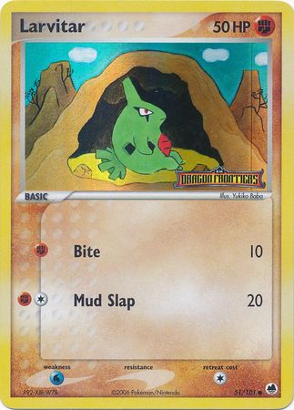 Larvitar (51/101) (Stamped) [EX: Dragon Frontiers] | Card Citadel