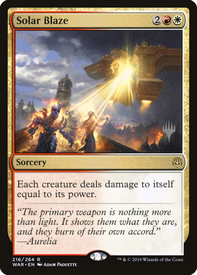 Solar Blaze [War of the Spark Promos] | Card Citadel