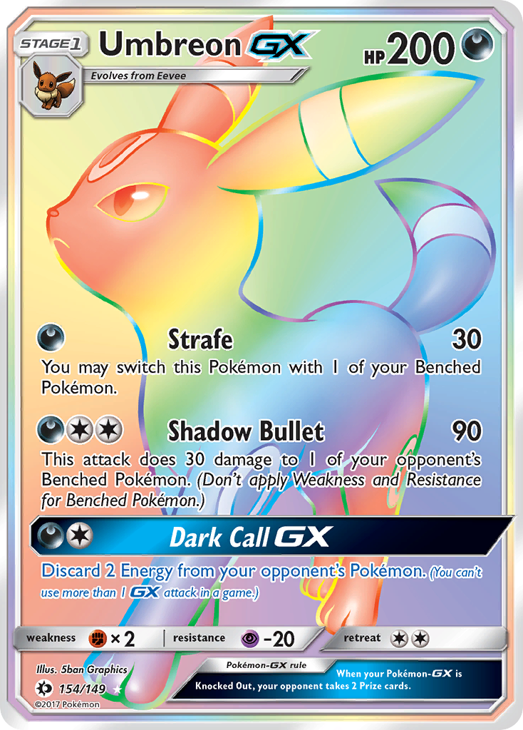 Umbreon GX (154/149) [Sun & Moon: Base Set] | Card Citadel