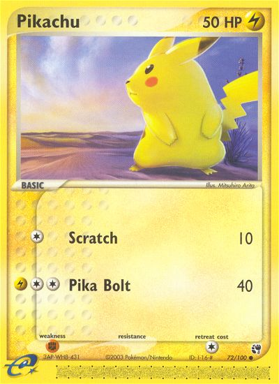 Pikachu (72/100) [EX: Sandstorm] | Card Citadel
