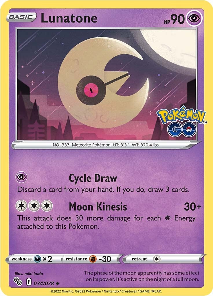 Lunatone (034/078) [Pokémon GO] | Card Citadel