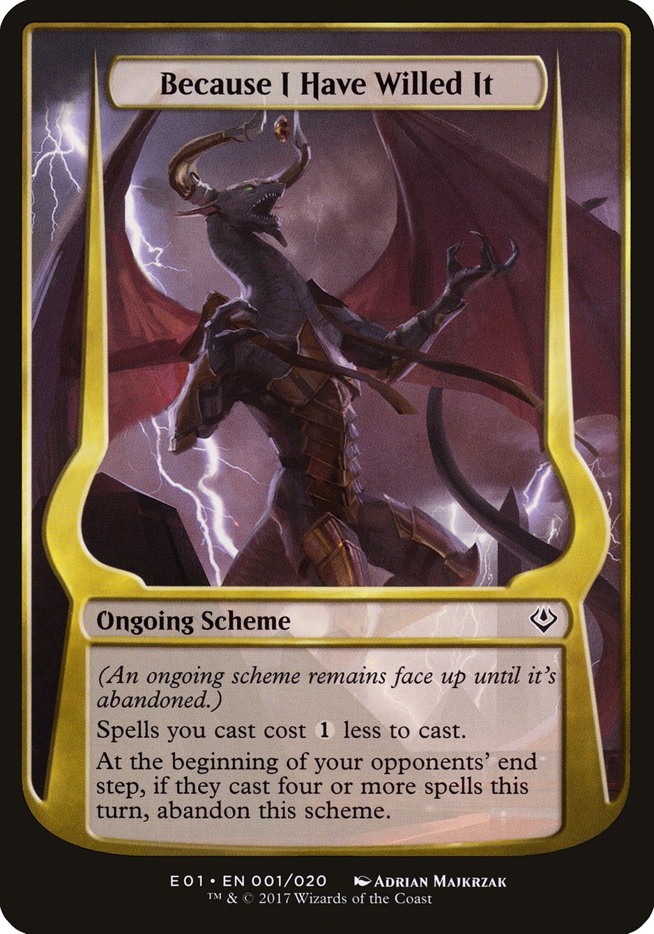 Because I Have Willed It [Archenemy: Nicol Bolas Schemes] | Card Citadel