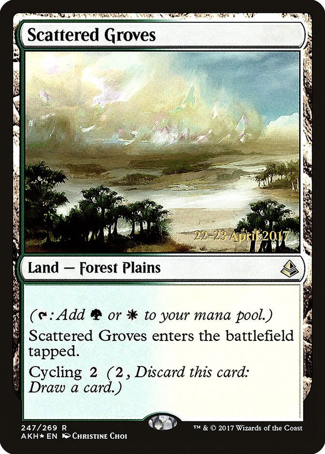 Scattered Groves (Prerelease Promo) [Amonkhet Prerelease Promos] | Card Citadel