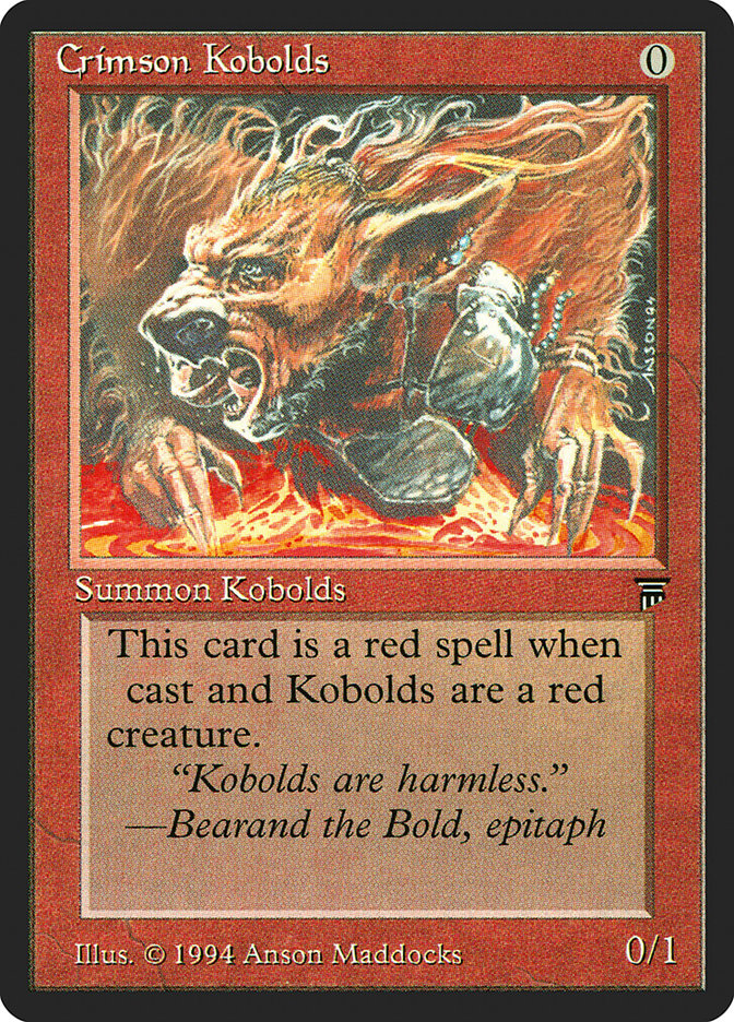 Crimson Kobolds [Legends] | Card Citadel