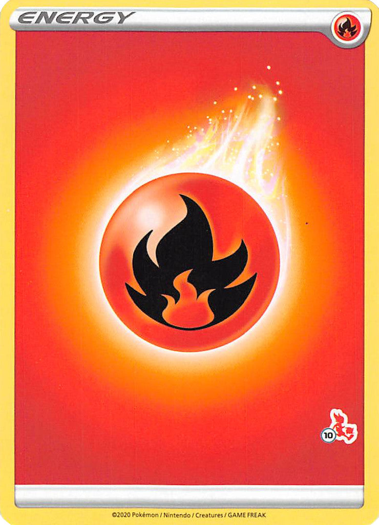 Fire Energy (Cinderace Stamp #10) [Battle Academy 2022] | Card Citadel