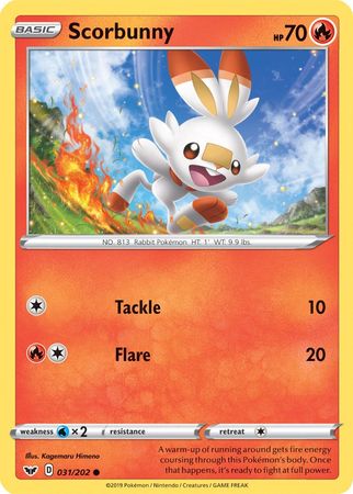 Scorbunny (031/202) (Premium Collection) [Sword & Shield: Base Set] | Card Citadel