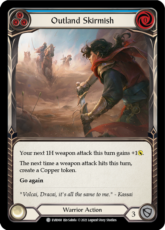 Outland Skirmish (Blue) [EVR068] (Everfest)  1st Edition Rainbow Foil | Card Citadel