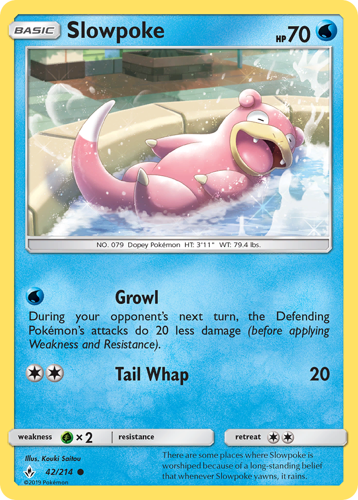 Slowpoke (42/214) [Sun & Moon: Unbroken Bonds] | Card Citadel