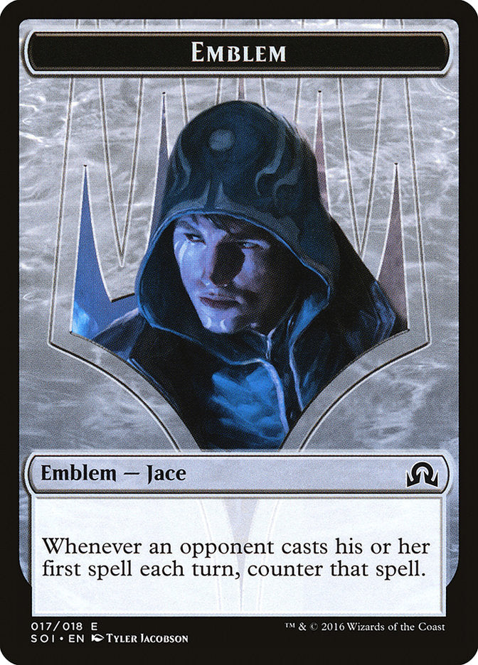 Jace, Unraveler of Secrets Emblem [Shadows over Innistrad Tokens] | Card Citadel