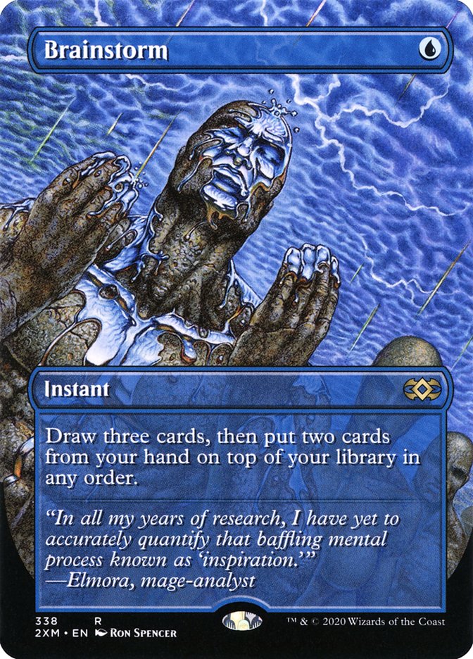 Brainstorm (Borderless) [Double Masters] | Card Citadel