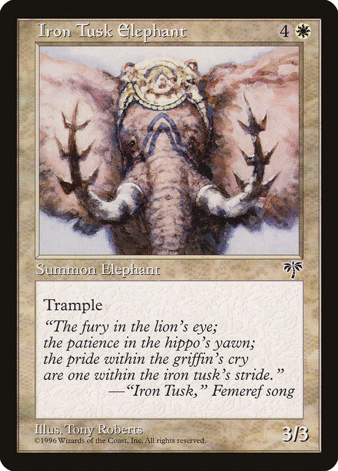 Iron Tusk Elephant [Mirage] | Card Citadel