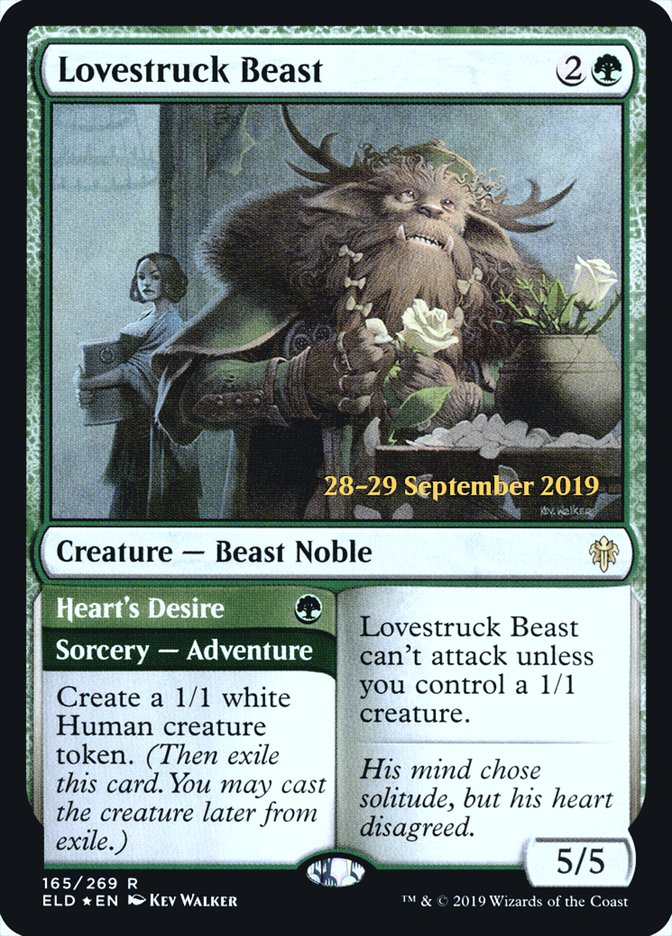 Lovestruck Beast // Heart's Desire  [Throne of Eldraine Prerelease Promos] | Card Citadel