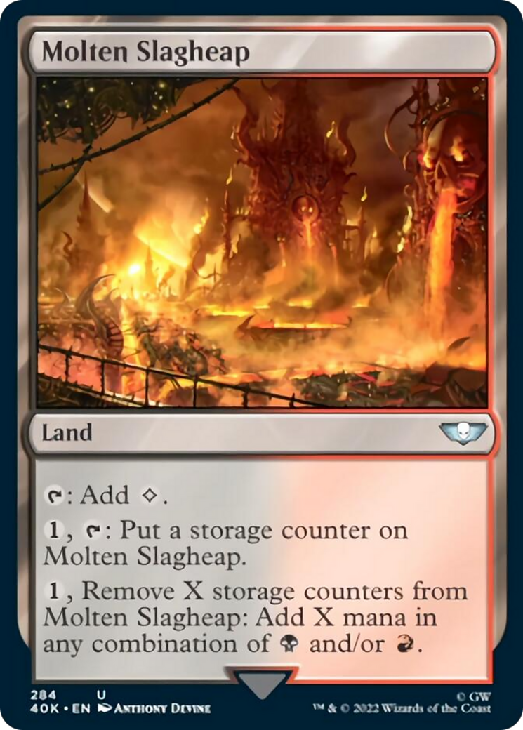 Molten Slagheap (Surge Foil) [Universes Beyond: Warhammer 40,000] | Card Citadel