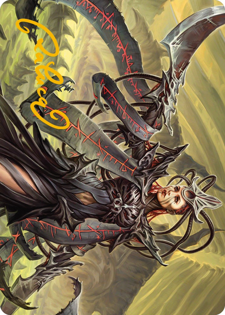 Testament Bearer Art Card (Gold-Stamped Signature) [Phyrexia: All Will Be One Art Series] | Card Citadel