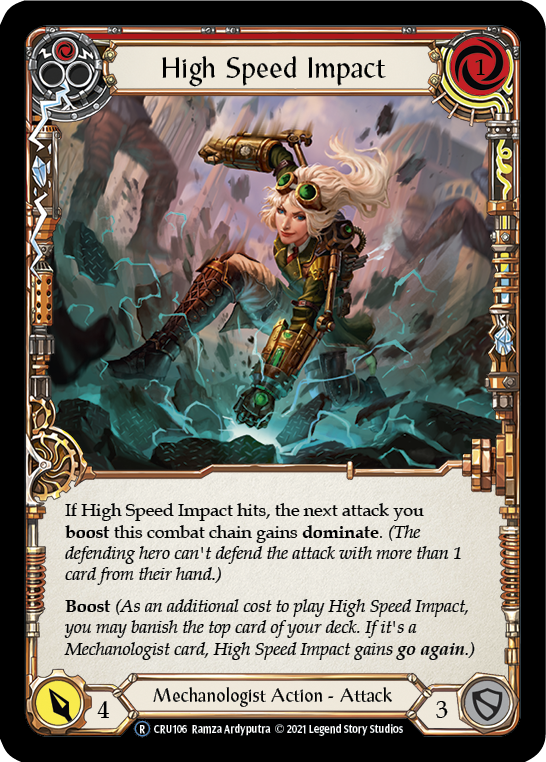 High Speed Impact (Red) (Rainbow Foil) [CRU106-RF] Unlimited Rainbow Foil | Card Citadel