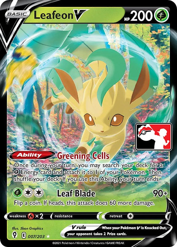 Leafeon V (007/203) [Prize Pack Series One] | Card Citadel