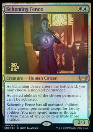 Scheming Fence [Streets of New Capenna Prerelease Promos] | Card Citadel