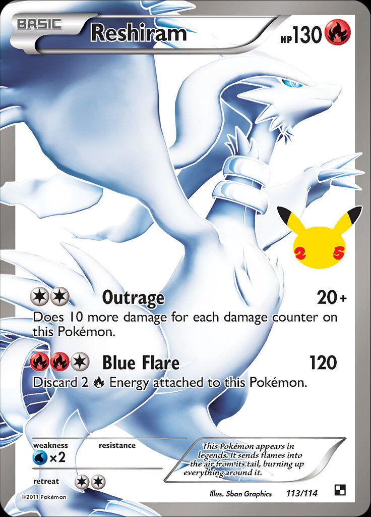 Reshiram (113/114) [Celebrations: 25th Anniversary - Classic Collection] | Card Citadel