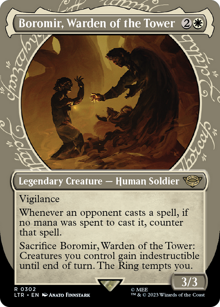 Boromir, Warden of the Tower (Showcase Ring Frame) [The Lord of the Rings: Tales of Middle-Earth] | Card Citadel