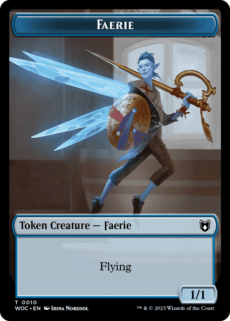 Faerie // Human Double-Sided Token [Wilds of Eldraine Commander Tokens] | Card Citadel