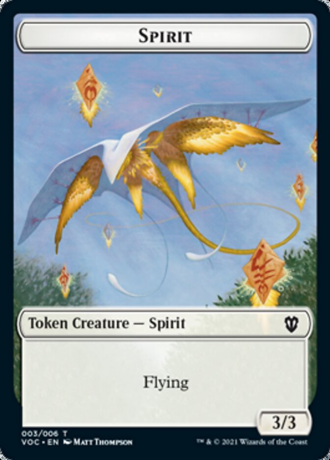 Spirit (003) // Thopter Double-sided Token [Innistrad: Crimson Vow Commander Tokens] | Card Citadel