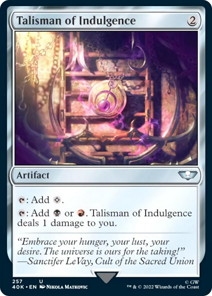 Talisman of Indulgence [Universes Beyond: Warhammer 40,000] | Card Citadel