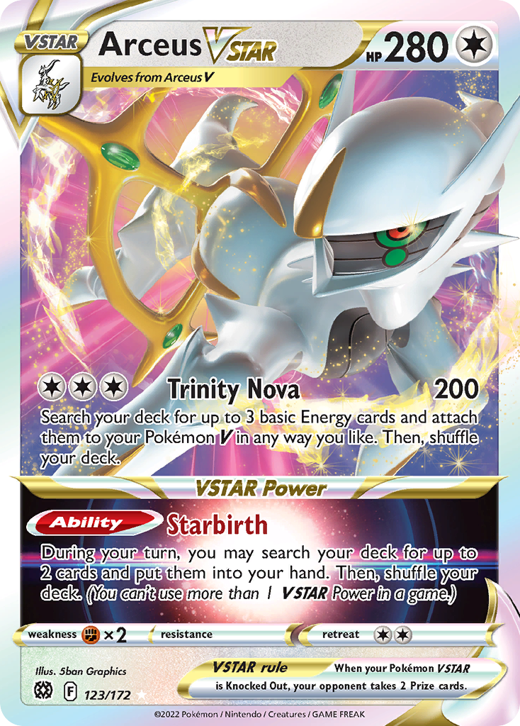 Arceus VSTAR (123/172) (Metal Card) [Sword & Shield: Brilliant Stars] | Card Citadel