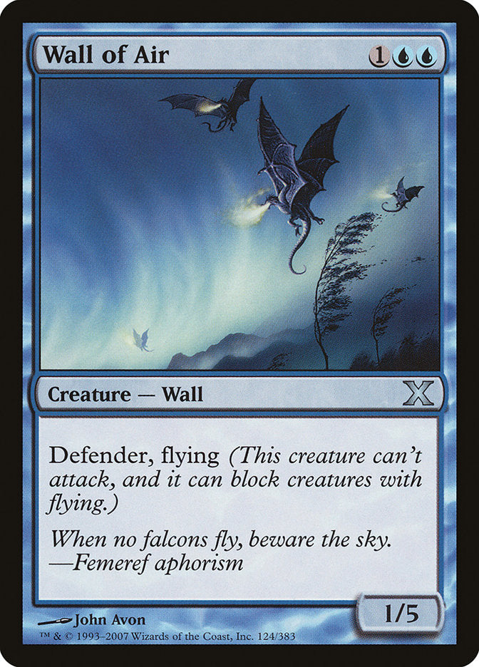 Wall of Air [Tenth Edition] | Card Citadel