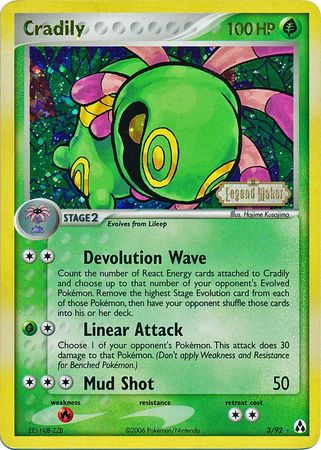 Cradily (3/92) (Stamped) [EX: Legend Maker] | Card Citadel