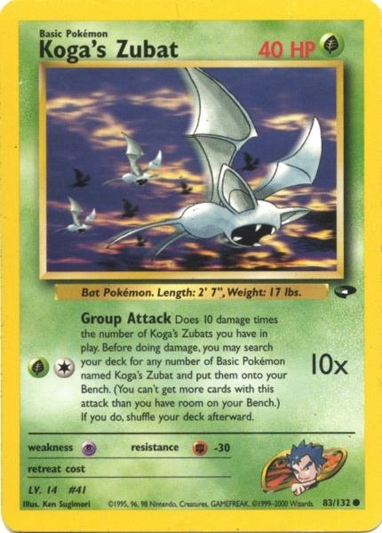 Koga's Zubat (83/132) [Gym Challenge Unlimited] | Card Citadel