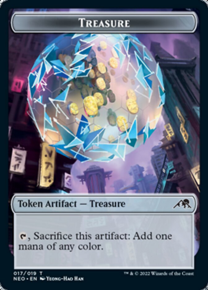 Plant // Treasure Double-sided Token [Kamigawa: Neon Dynasty Commander Tokens] | Card Citadel
