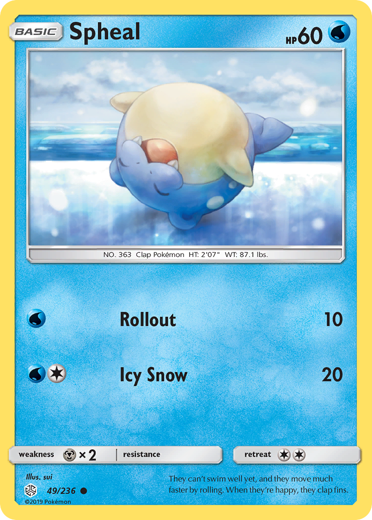 Spheal (49/236) [Sun & Moon: Cosmic Eclipse] | Card Citadel