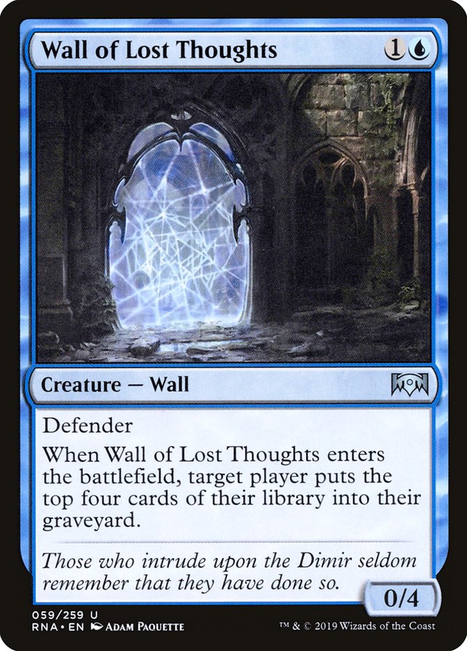 Wall of Lost Thoughts [Ravnica Allegiance] | Card Citadel