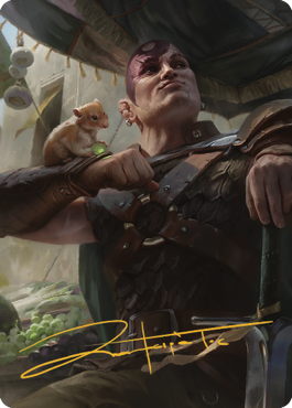 Minsc & Boo, Timeless Heroes Art Card (38) (Gold-Stamped Signature) [Commander Legends: Battle for Baldur's Gate Art Series] | Card Citadel