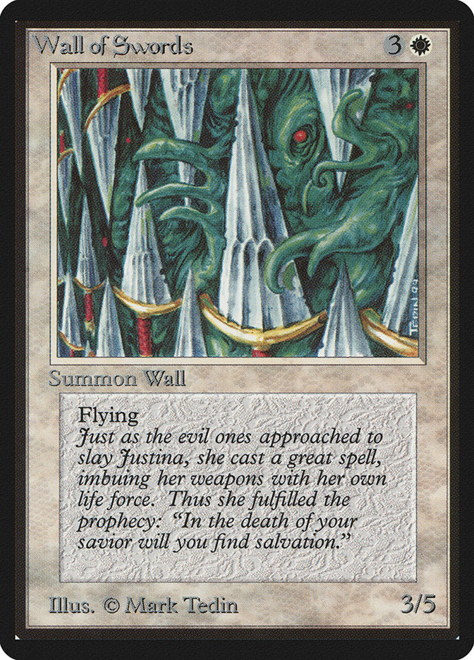 Wall of Swords [Limited Edition Beta] | Card Citadel