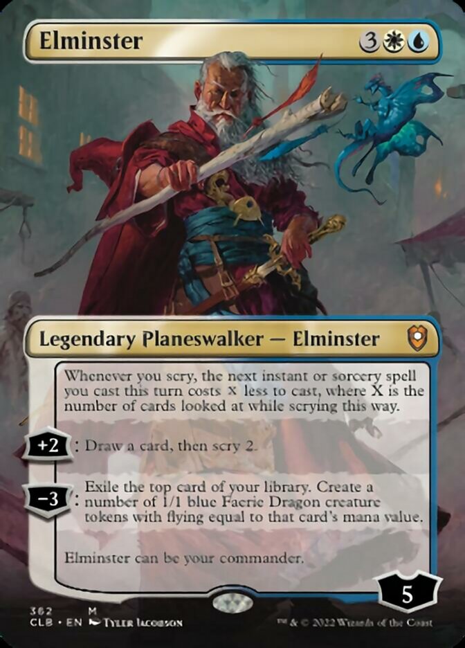 Elminster (Borderless) [Commander Legends: Battle for Baldur's Gate] | Card Citadel
