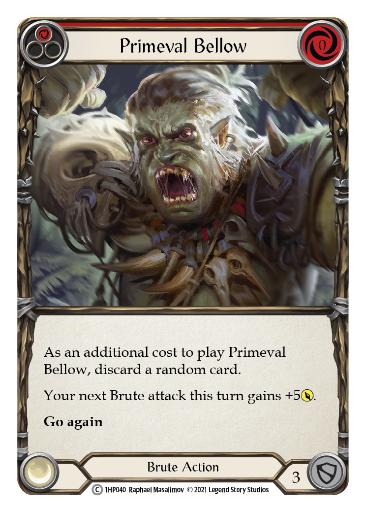 Primeval Bellow (Red) [1HP040] | Card Citadel