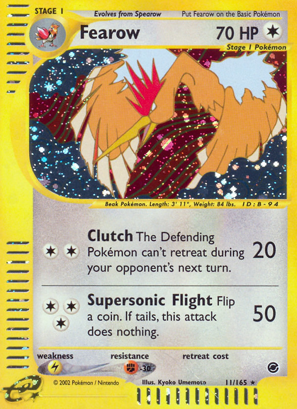 Fearow (11/165) [Expedition: Base Set] | Card Citadel
