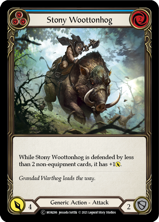 Stony Woottonhog (Blue) [U-MON286] Unlimited Normal | Card Citadel
