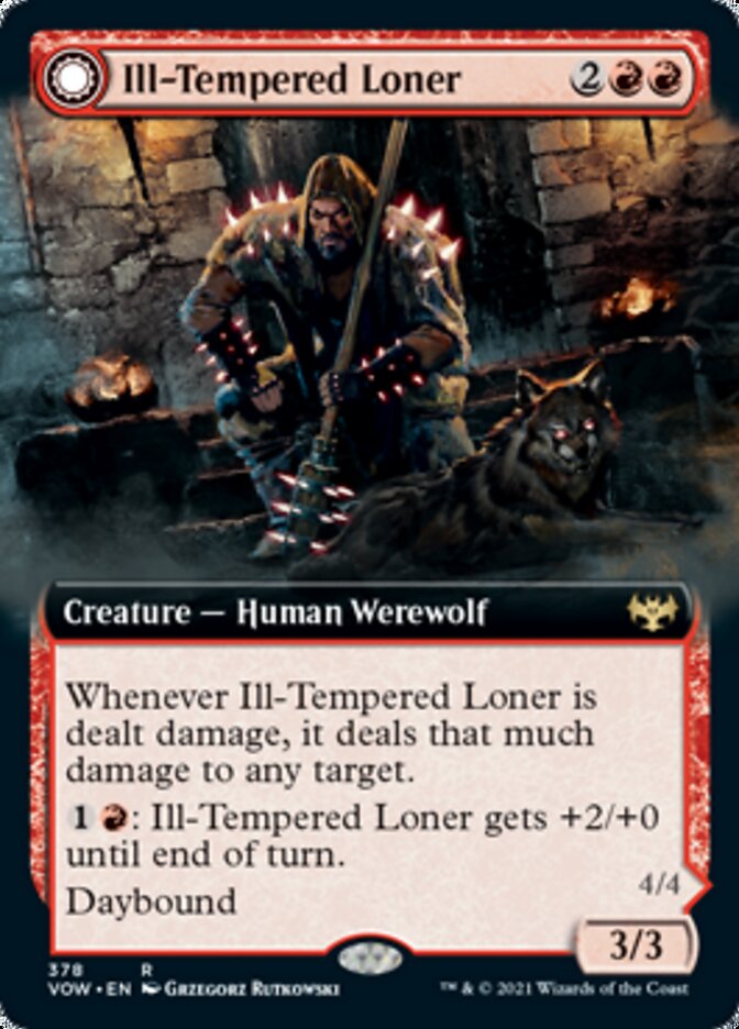 Ill-Tempered Loner // Howlpack Avenger (Extended) [Innistrad: Crimson Vow] | Card Citadel
