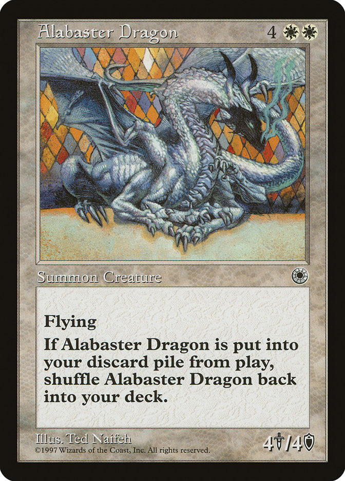 Alabaster Dragon [Portal] | Card Citadel