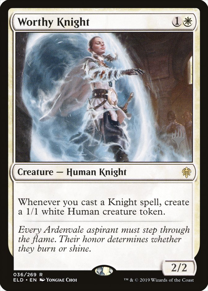 Worthy Knight (Promo Pack) [Throne of Eldraine Promos] | Card Citadel