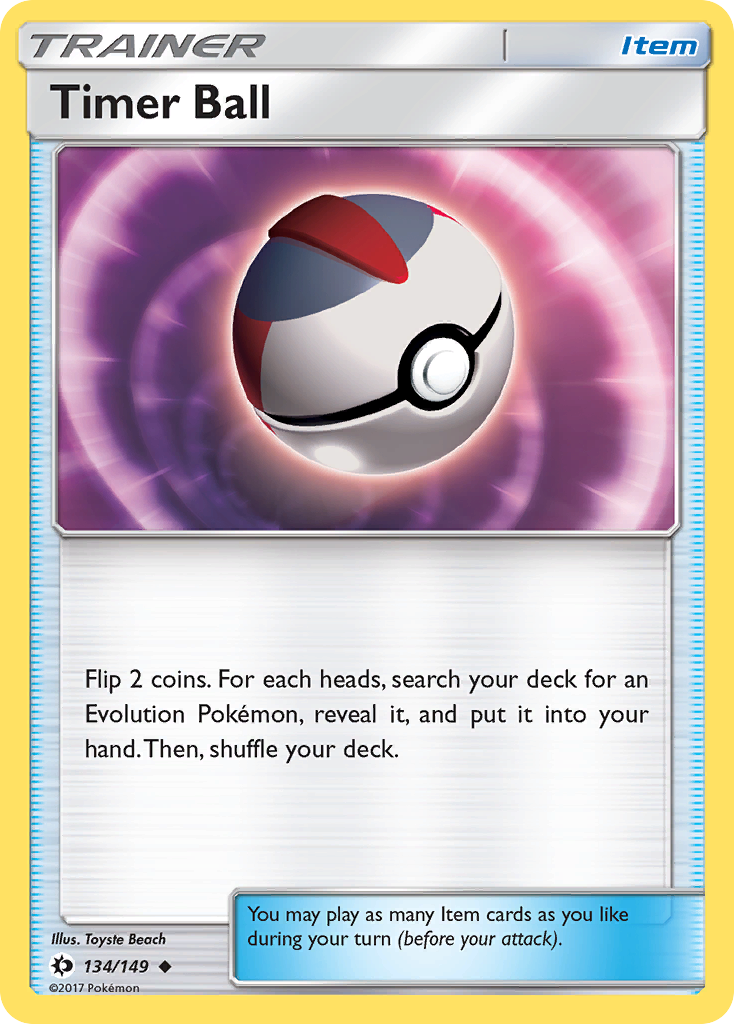 Timer Ball (134/149) [Sun & Moon: Base Set] | Card Citadel