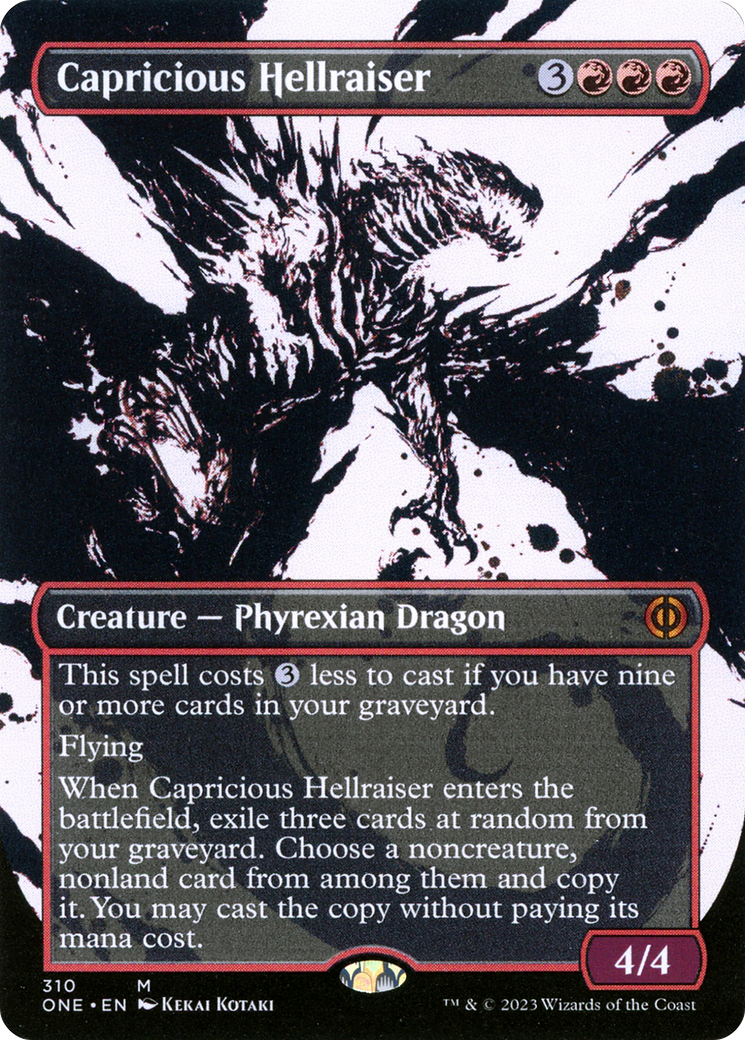 Capricious Hellraiser (Borderless Ichor) [Phyrexia: All Will Be One] | Card Citadel