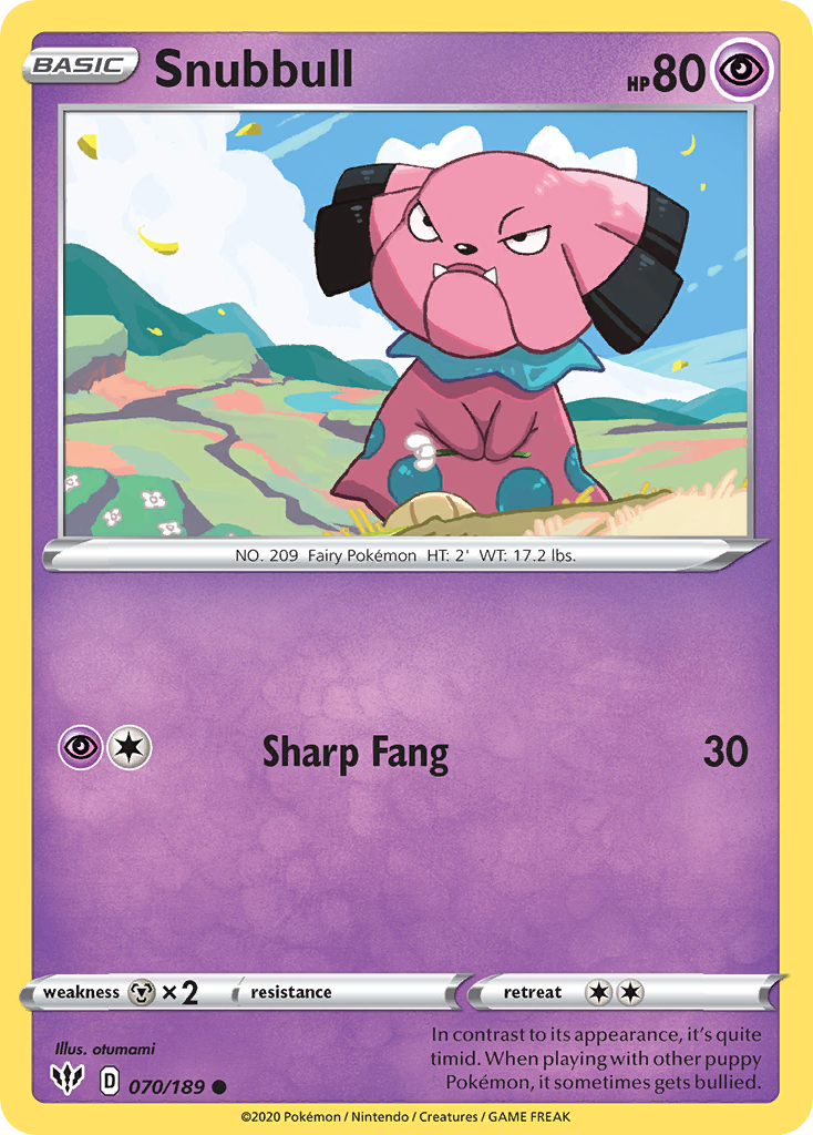 Snubbull (070/189) [Sword & Shield: Darkness Ablaze] | Card Citadel